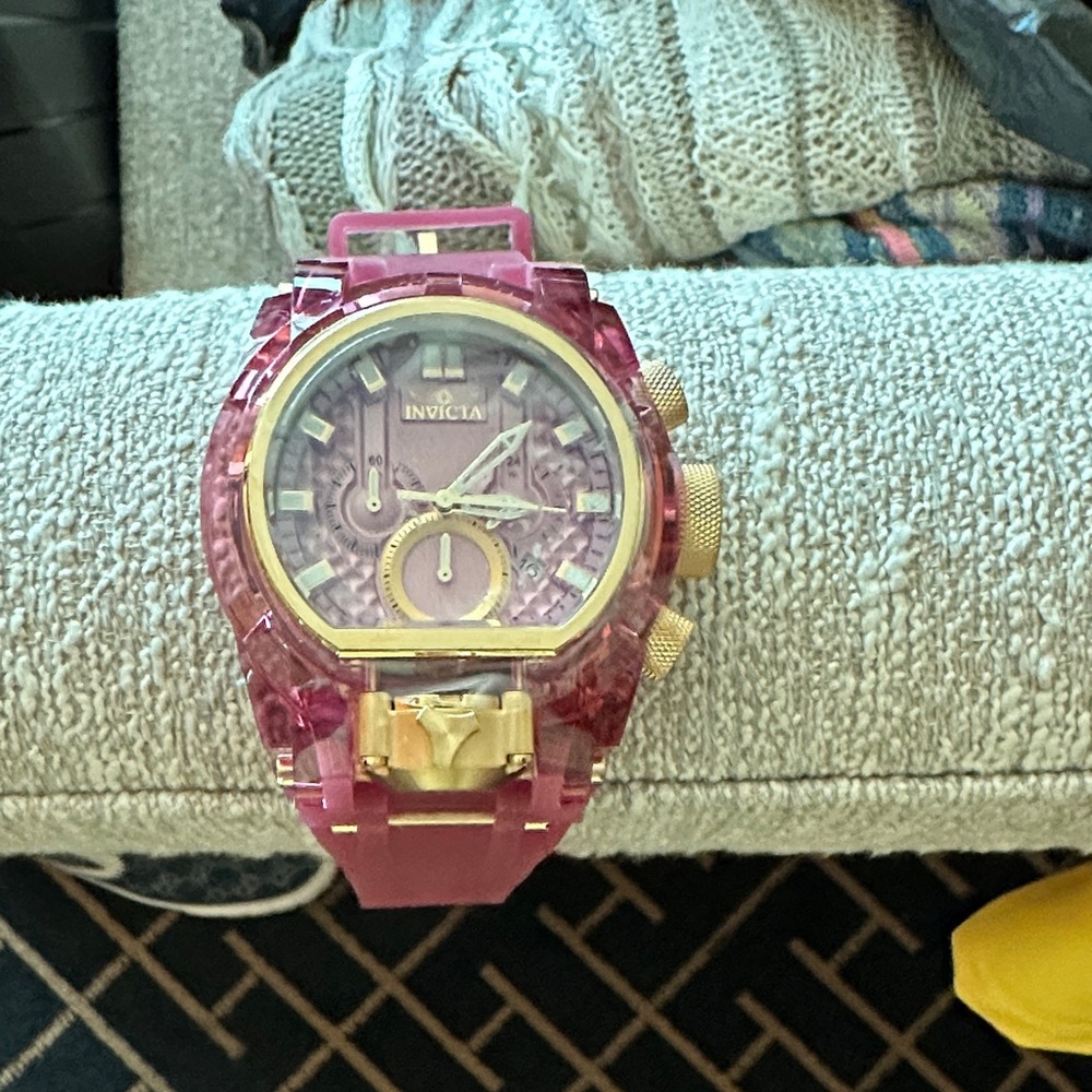 Invicta Unisex  Pink and Gold Bolt Zeus Chronograph Watch - Picture 2 of 4